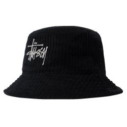 CORDUROY BIG BASIC BUCKET HAT Men's Hat, Black