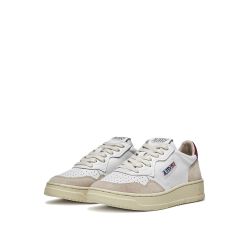 AUTRY 01 LOW W LEATHER / SUEDE - WHITE / AMET Women's Sneakers, White / Amethyst