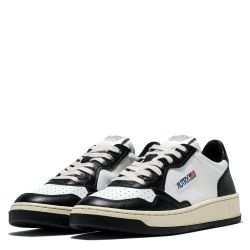AUTRY 01 LOW M LEATHER / LEATHER - BLACK Men's Sneakers, White/Black