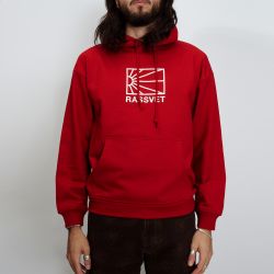 LOGO HOODIE Men's Hooded Sweatshirt, Dark Red